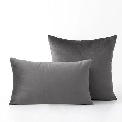 Inyahome Soft Velvet Cushion Cover - Pink Grey Beige Green Decorative Pillowcase For Bedroom Sofa 30x50cm 45x45cm