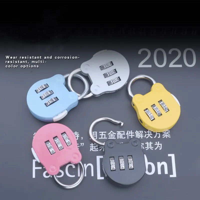 KK&FING 3-Digit Combination Padlock – Luggage, Gym Locker, and Drawer Safe Lock for Travel and Security