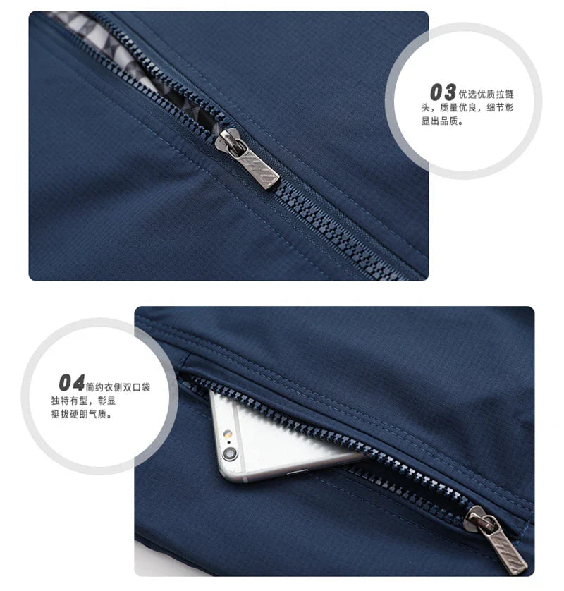 2025 Spring Autumn Men's Bomber Jacket – Casual Solid Slim Fit, Baseball Style, M-6XL & 8XL Sizes
