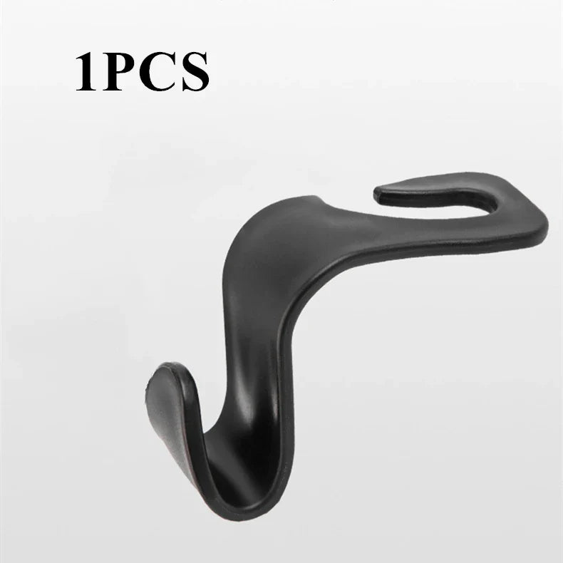 2-Pack Multi-Functional Car Seat Headrest Hooks – Hanger & Holder for Bags, Purses, Clothes & Grocery Storage, Car Interior Accessories