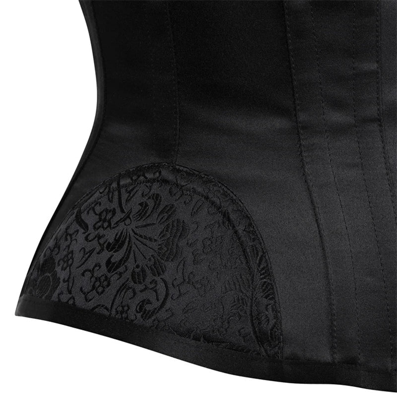 Gothic Steampunk Style: Short Torso Corset Top - Hourglass Curve Shaper with Modeling Strap, Slimming Waist Trainer for a Unique Look