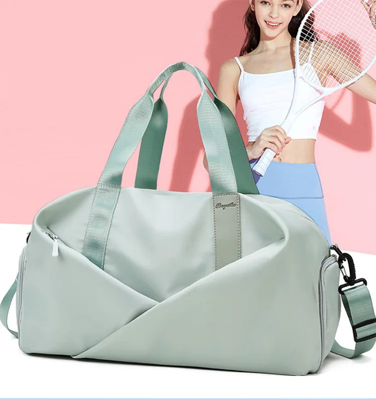 Women's Sports Gym Bag - Travel Dry Wet Tote, Multifunctional Weekend Duffle for Fitness, Yoga & Swimming