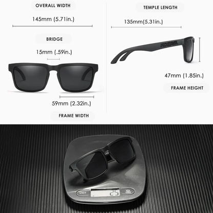 KDEAM Photochromic & Polarized Sunglasses - Category 3 Polarization, Unique Frame Surface Eyewear for Men & Women with Case