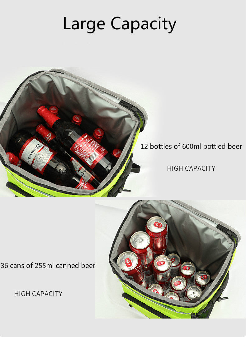 DENUONISS 33L Cooler Bag – Soft Insulated Backpack for 36 Cans, Leak-Proof Food & Beer Storage for Travel & Beach