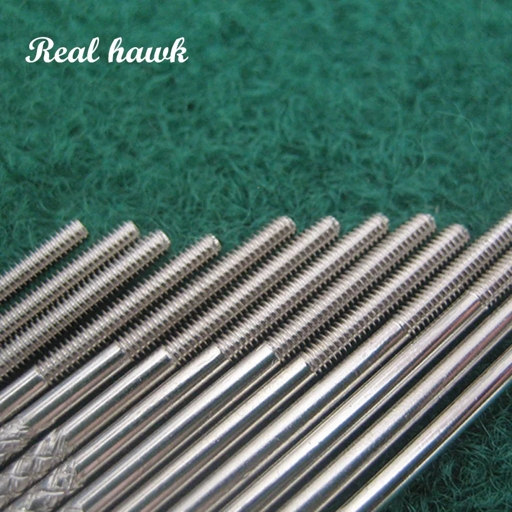 10PCS Metal Push Rods M2 – 20-120mm Threaded Connecting Rods for RC Parts & DIY Projects