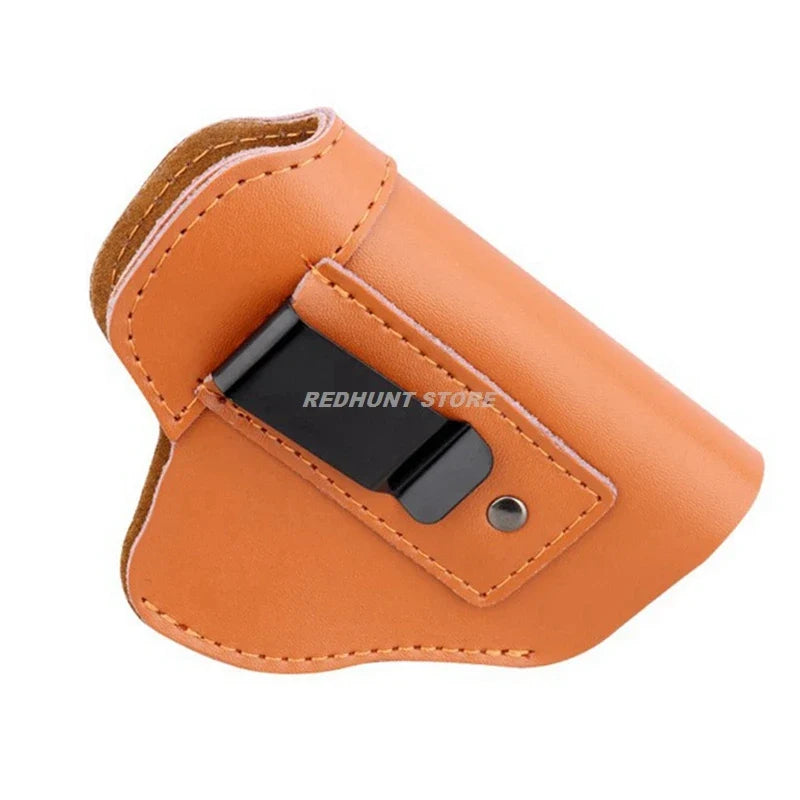 Tactical Leather Holster – IWB Concealed Carry Airsoft Gun Holster for Glock 17/19/43, Sig P365, PX4 & M9 9mm Hunting Accessory