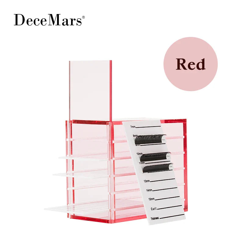 5-Layer Acrylic False Eyelashes Storage Box – Lash Extension Organizer & Display Stand Pallet Tool Holder