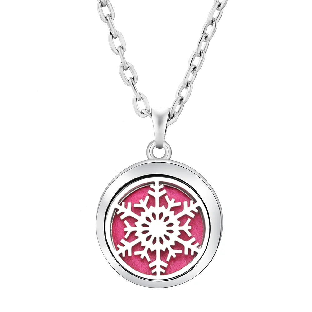Stainless Steel Tree of Life Aromatherapy Necklace – Essential Oil Diffuser Pendant for Women