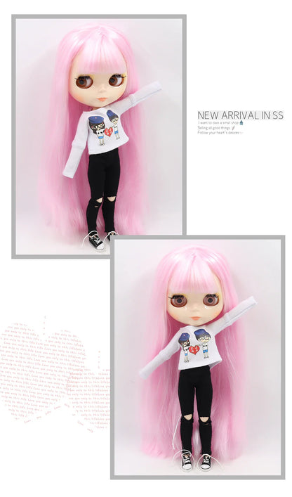 ICY DBS Blythe Doll 1/6 BJD Jointed Body — 30cm White Skin Anime Doll with Shiny & Matte Face, Special Price Gift Toy