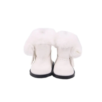 5CM Doll Snow Boots – Pop Plush Canvas Shoes for 14.5" Dolls, 32-36CM Paola Reina & 20CM Cotton Dolls Accessories