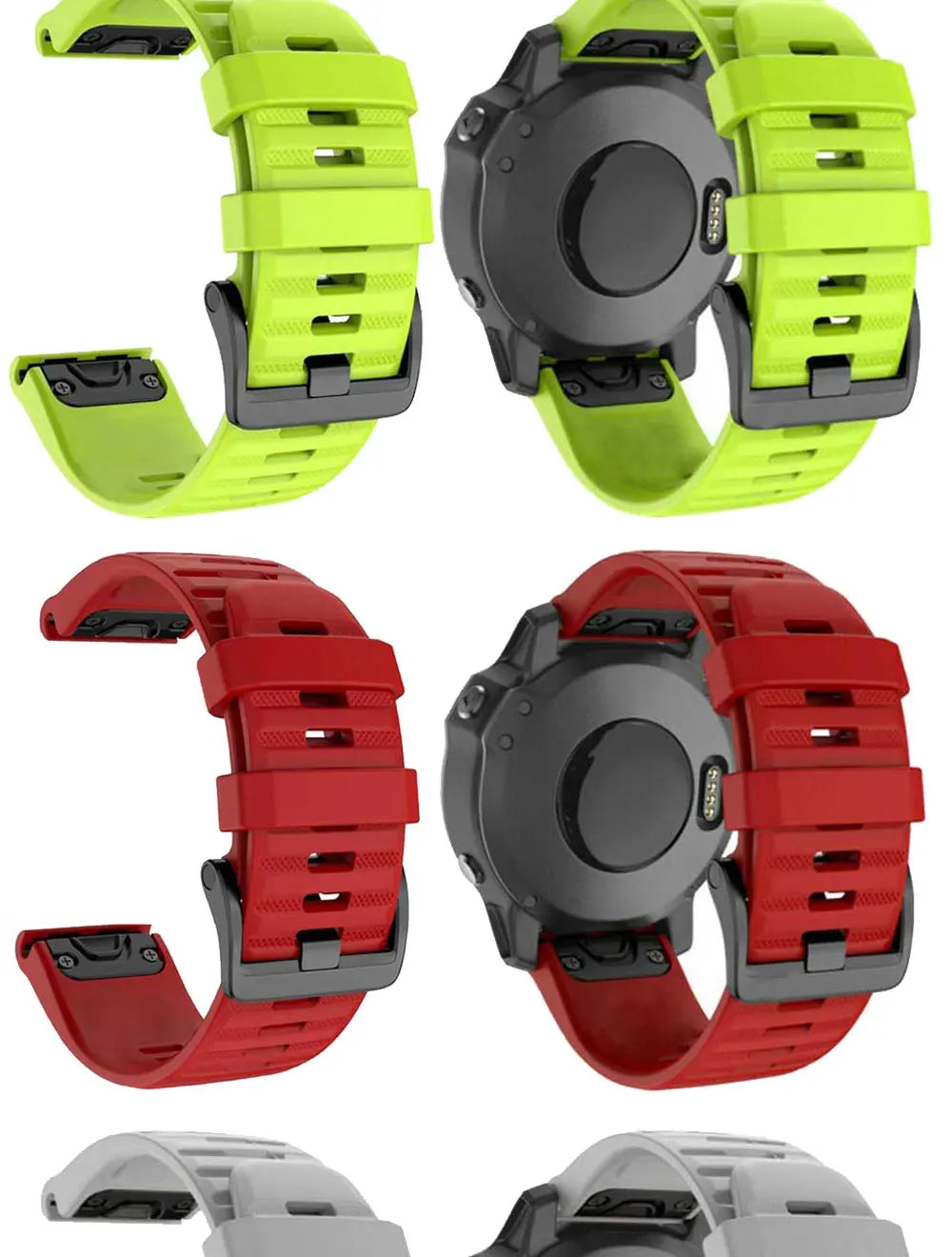 Silicone Quick-Release Watch Bands for Garmin Fenix 3/5/6/7 – 20/22/26mm EasyFit Wrist Strap