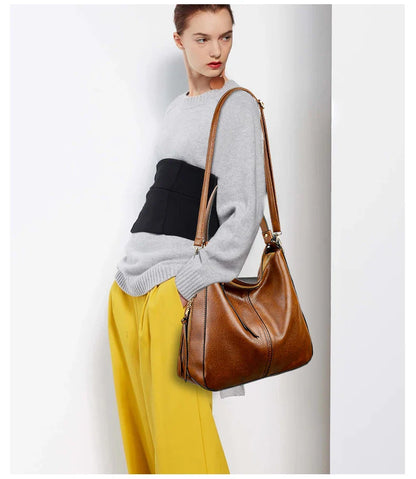 DIDABEAR Leather Hobo Bag for Women - Fashion Shoulder Bag, Large Capacity Vintage Tote Purse