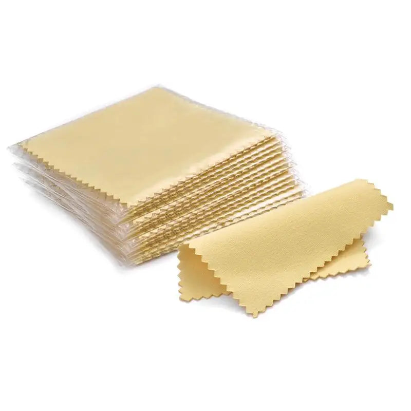 Silver Polishing Cloth – 8x8cm Reusable Jewelry Cleaning Wipes (10/50PCS) Anti-Tarnish