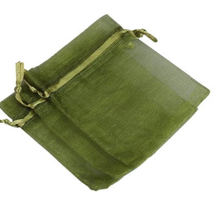 Organza Gift Bags - 50/100pcs Drawstring Jewelry Pouches 24 Colors for Wedding Christmas Candy Gift Packaging
