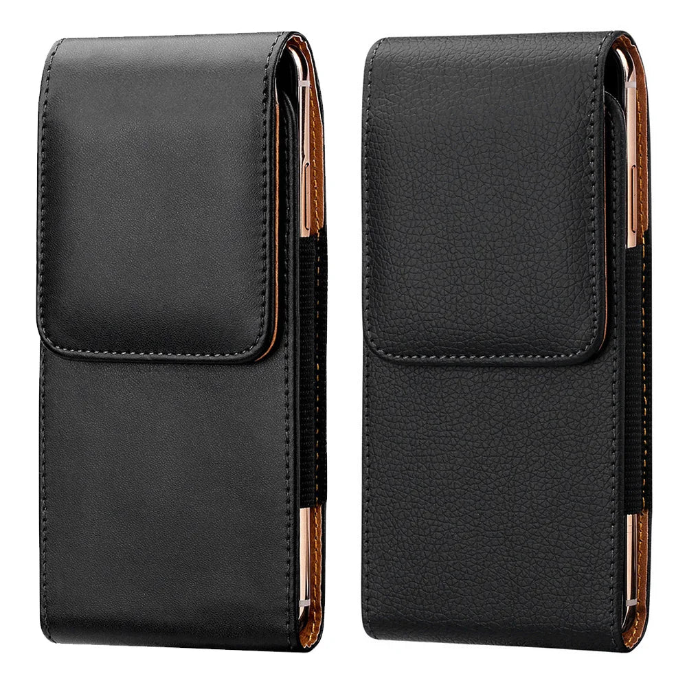 Universal Leather Waist Pack – Belt Clip Bag for iPhone, Samsung, Huawei, Xiaomi ( 3.5-6.3” Mobile Phone Pouch Holster )
