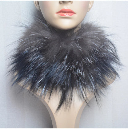 2025 Real Fox Fur Scarf and Headband – Luxury Winter Neck Warmer for Women, 100% Natural Fur, Elastic Ring Muffler