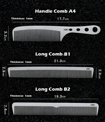 Brainbow Titanium Steel Hair Comb – Professional Anti-Static Salon Hairdressing Brush for Men