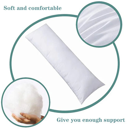 Full Body Pillow Insert – 50x160cm/50x150cm/120x40cm Long White Hug Pillow, Anime Dakimakura Rectangle Cushion