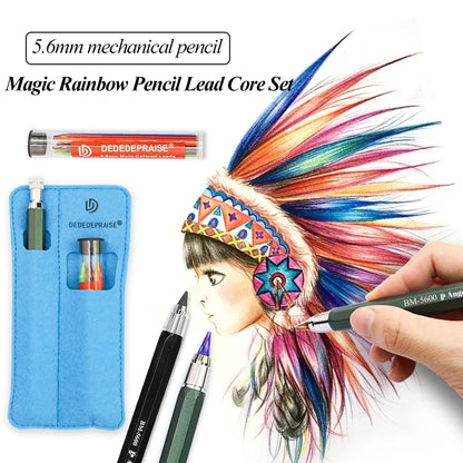 5.6mm Mechanical Pencils & Charcoal Graphite Leads – HB to 14B Soft, Medium, Hard Sketch Drawing Lead Core
