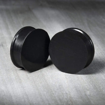 Pair of Flesh Silicone Double Flare Ear Plugs – Large Gauge Ear Expander Piercings, 3mm-50mm