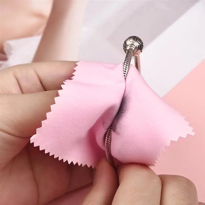 Silver Polishing Cloth – 8x8cm Reusable Jewelry Cleaning Wipes (10/50PCS) Anti-Tarnish