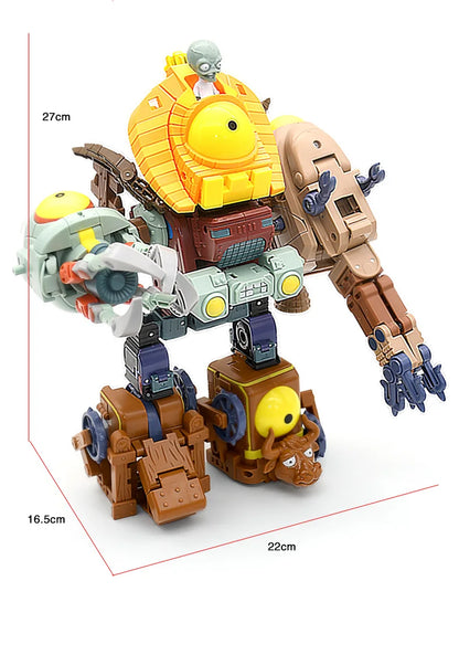 5-in-1 Plants vs Zombies Boss Robot Action Figure Set – PVC Educational Toy Gift for Kids