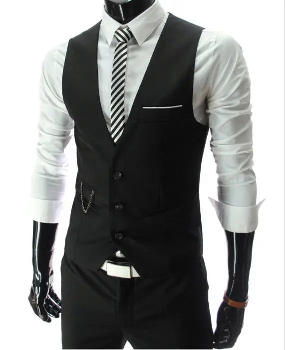 Men’s Slim Fit Vest – Sleeveless Casual & Formal Suit Waistcoat, M-7XL