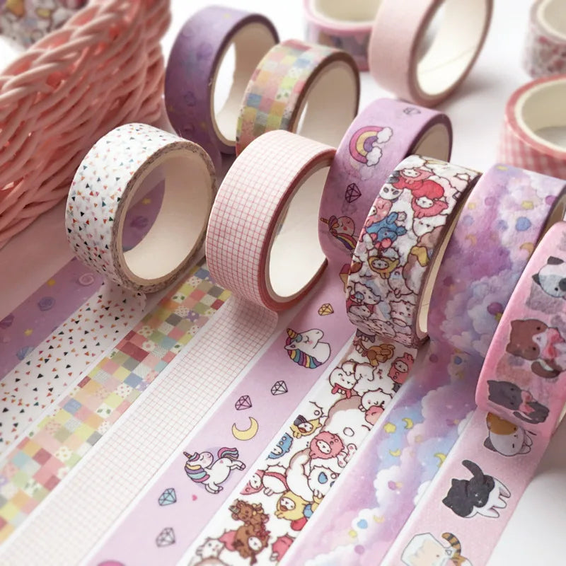 Green Plant Floral Washi Tape – DIY Decorative Adhesive for Scrapbooking, School, & Handmade Crafts