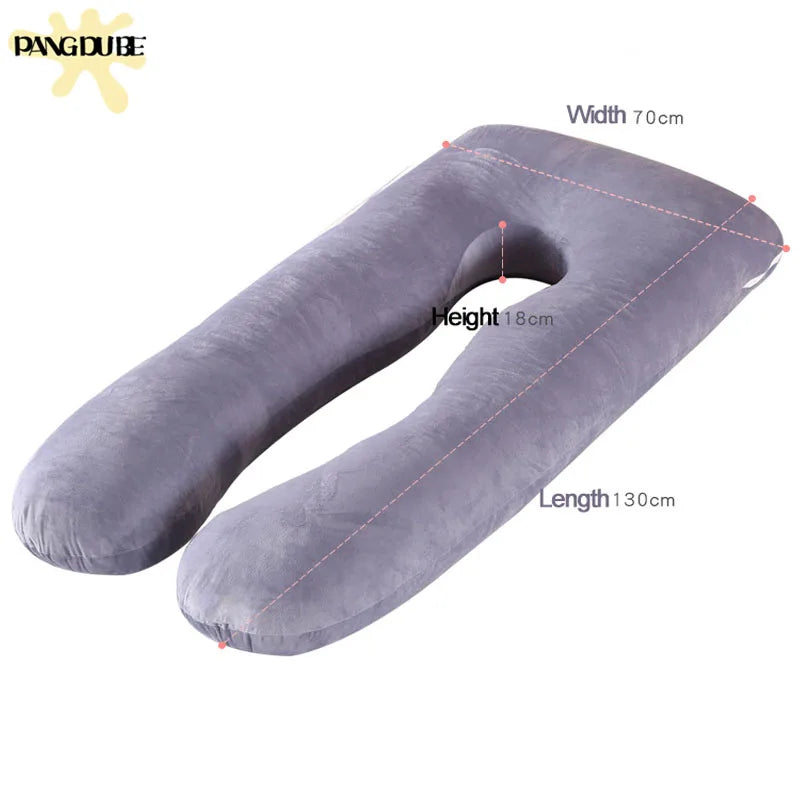 PANGDUBE Pregnancy Pillow 130×70cm – Sleeping, Nursing & Breastfeeding Support Cushion for Women
