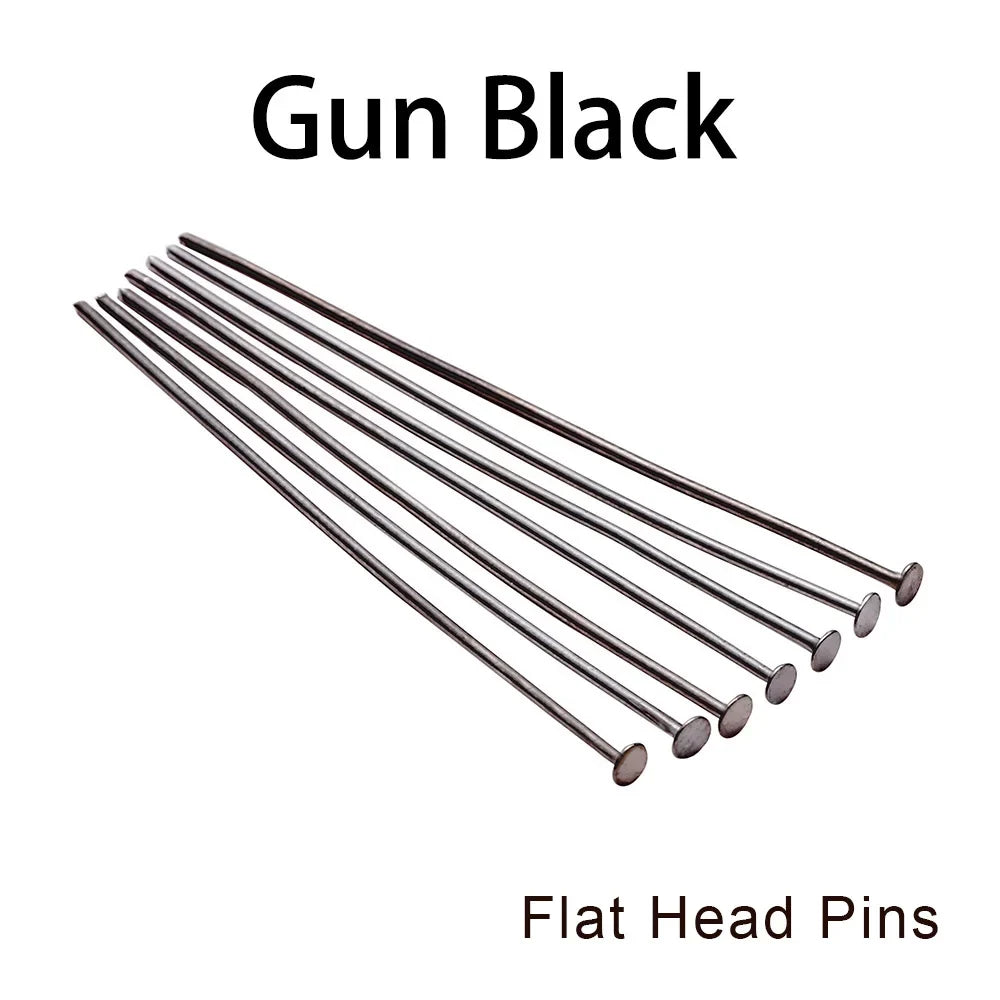 Jewelry Eye Pins & Ball Head Pins - 100/200pcs DIY Findings for Earrings Bracelets Pendants 16-60mm Craft Making Supplies
