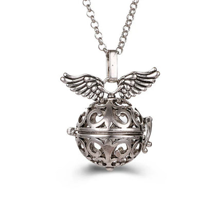 Mexico Music Ball Hollow Zircon Pendant Necklace – Vintage Perfume Aromatherapy Locket for Women