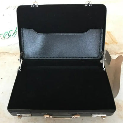 Aluminum Storage Box — Mini Business Card & Credit Card Holder, Rectangle Jewelry Case Organizer