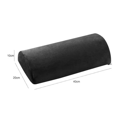 Half Moon Bolster Semi-Roll Pillow - Quality Memory Foam Filling for Ankle, Knee, Back, Lumbar, and Neck Pain Relief
