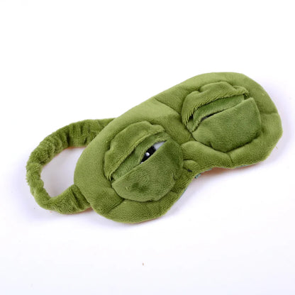 Restful Sleep Essential: 3D Sad Frog Sleep Mask - Natural Sleeping Eyeshade Cover for Women and Men, Soft Portable Blindfold for Travel, Eyepatch