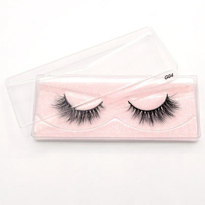 Visofree 13mm 3D Mink Eyelashes – Natural Long Handmade Cruelty-Free False Lashes for Makeup G04