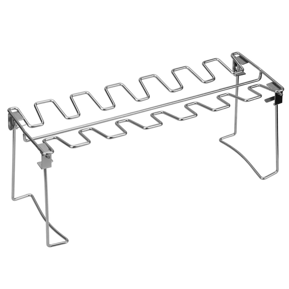 BBQ Beef Chicken Wing Leg Grill - Non-Stick Stainless Steel Barbecue Cooking Rack and Drumstick Oven Roaster Stand