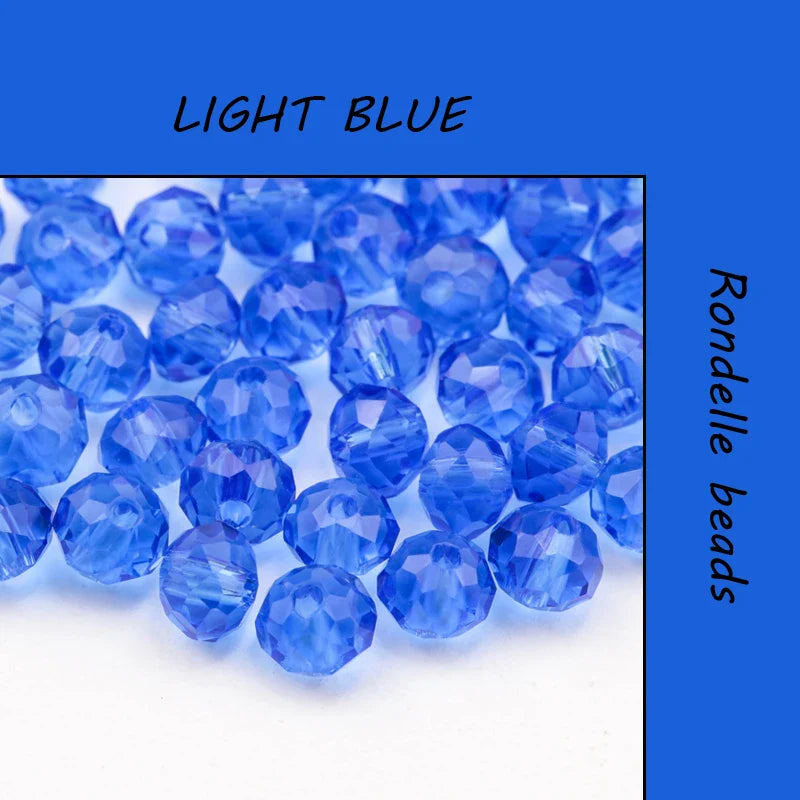 300PCS 4mm Round Crystal Glass Beads Set – Colorful Spacer Beads for Bracelet Jewelry Making & DIY Crafts (Buy 1 Get 1 Free)