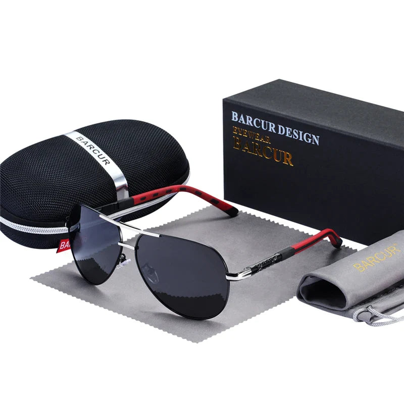 BARCUR Aluminum Vintage Polarized Sunglasses – Classic Men’s & Women’s Driving Shades, UV Protection Eyewear