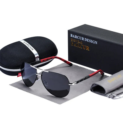 BARCUR Aluminum Vintage Polarized Sunglasses – Classic Men’s & Women’s Driving Shades, UV Protection Eyewear