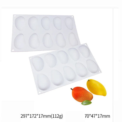 Fruit Series Silicone Cake Mold — Pineapple, Pear, Peach, Mango, Orange & Strawberry for French Dessert & Mousse Baking