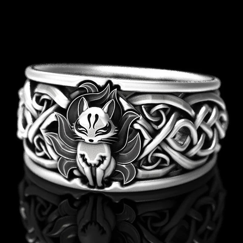 Huitan Viking Nordic Mythology Giant Wolf Ring – Defense Totem, Hip Hop Rock Fashion Unisex Punk Jewelry Gift