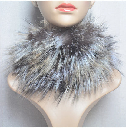 2025 Real Fox Fur Scarf and Headband – Luxury Winter Neck Warmer for Women, 100% Natural Fur, Elastic Ring Muffler