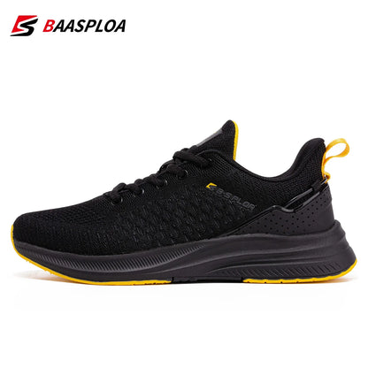 Baasploa Men’s Sport Shoes – Breathable Mesh Running & Casual Sneakers, Non-Slip Comfortable Outdoor Walking Shoes