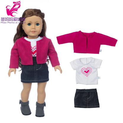 18-Inch Girl Doll Winter Coat — 43cm Baby Doll Jacket Outfit for Dressing