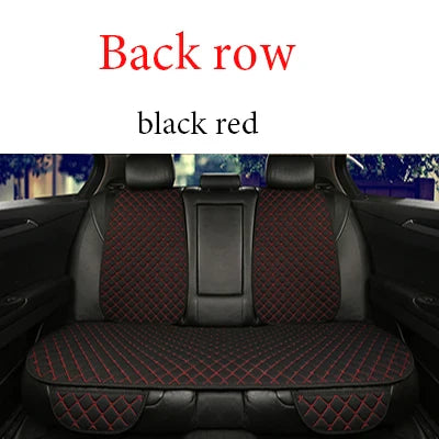 Universal Linen Car Seat Cover Protector Set – Breathable Flax Summer Cushion Pad for Front & Rear Seats Sedan, SUV & Pickup Interior Accessories