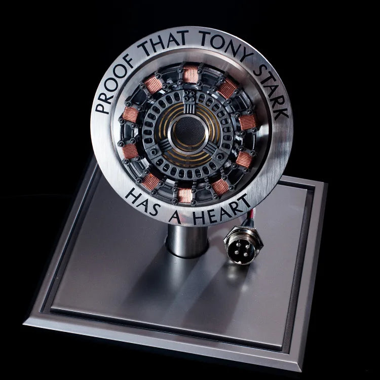 Avenger Iron Man MK1 Arc Reactor – Tony Stark Heart of Mark Figure with LED Light, 1:1 Cosplay Toy Chest Lamp for Kids Gift