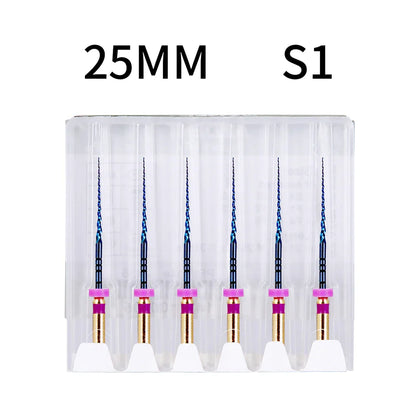 Azdent 6pcs/Pack 25mm SX Dental Files Root Canal Use Rotary Heat Activated  Endodontic Files Rotating File Dentistry Instruments