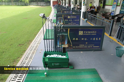 PGM Semi-Automatic Golf Ball Machine – ABS Automatic Ball Dispenser, Golf Clubs Holder, Training Service Equipment