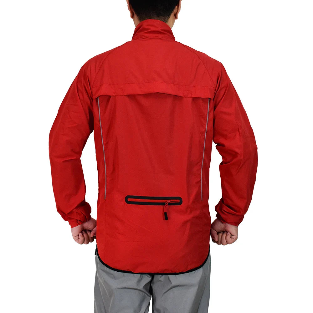WOSAWE Men's Windproof Waterproof Cycling Jacket – Reflective MTB Bike Windbreaker & Vest