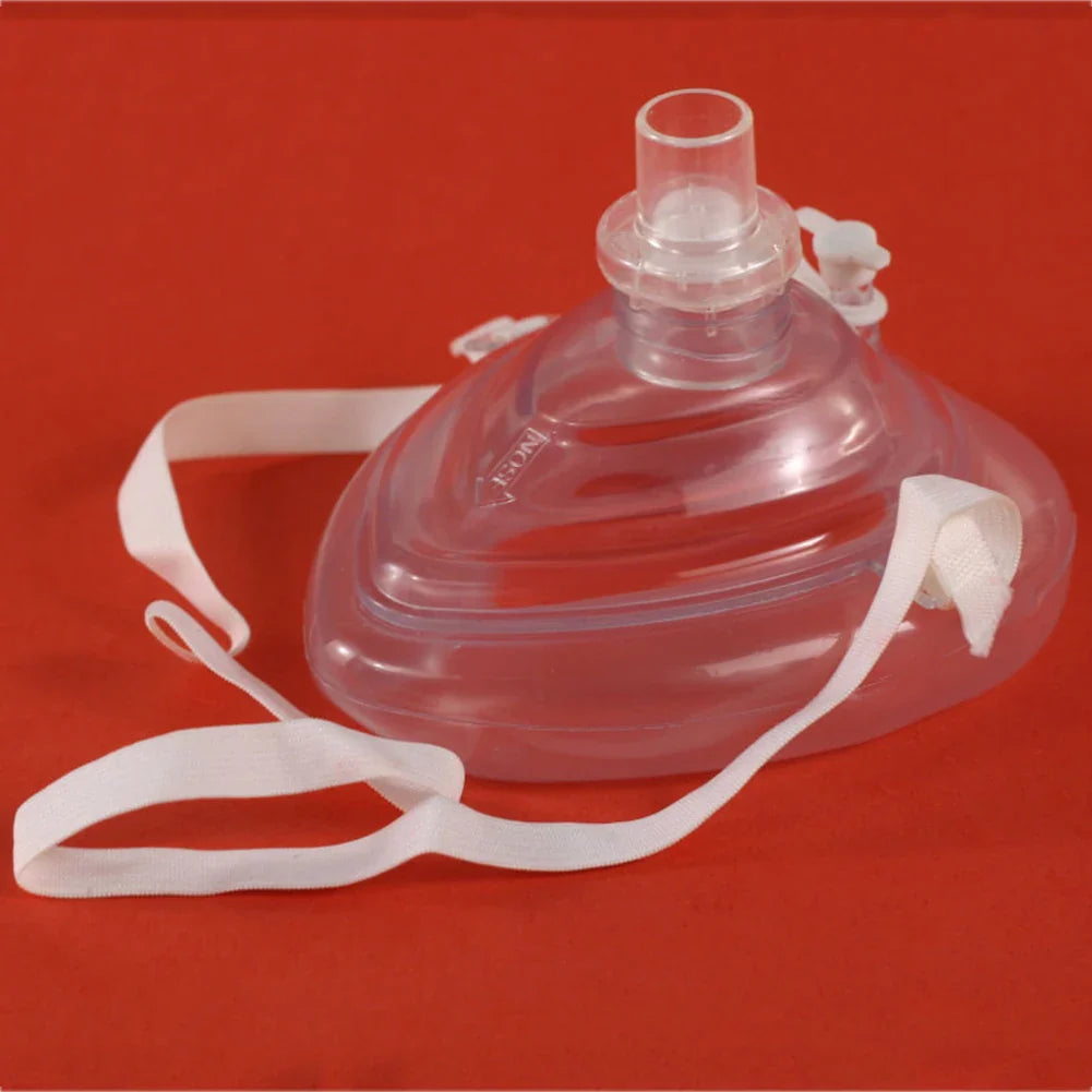 Professional CPR Breathing Mask with One-Way Valve — Reusable First Aid Rescue Tool